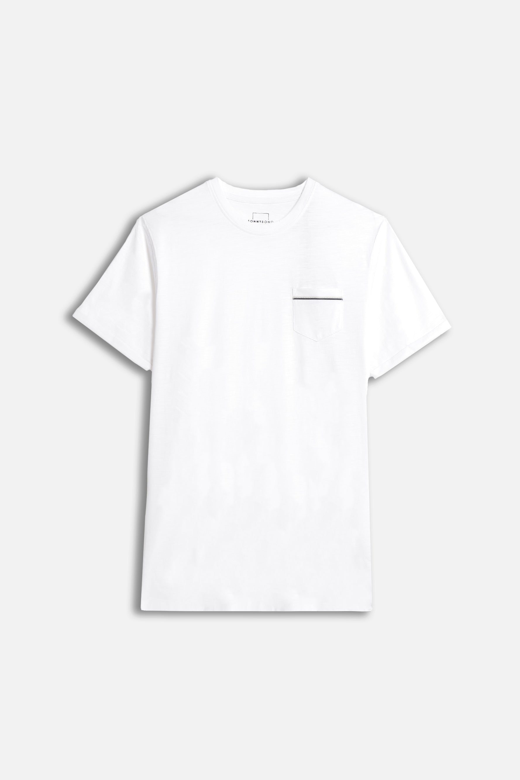 T-SHIRT SLUB CON TASCHINO BIANCO - Sonnybono