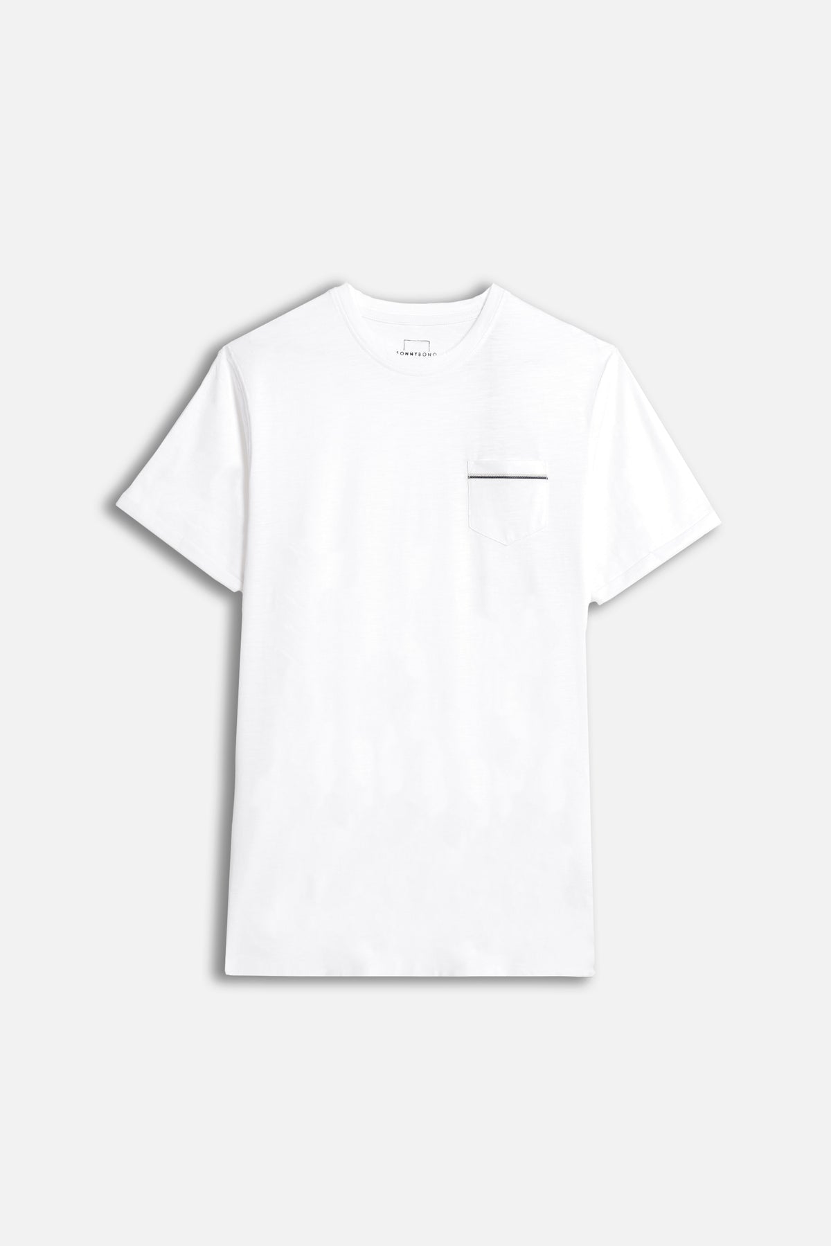T-SHIRT SLUB CON TASCHINO BIANCO - Sonnybono