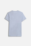 T-SHIRT SLUB CON TASCHINO CELESTE - Sonnybono