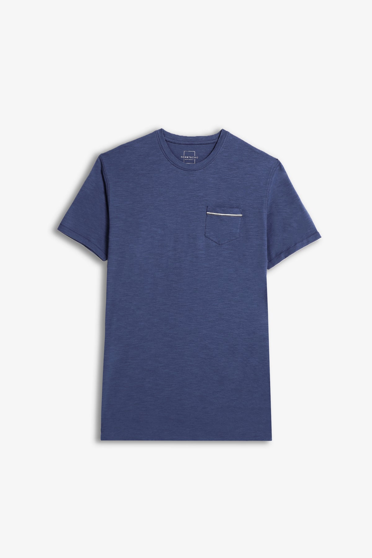 T-SHIRT SLUB CON TASCHINO BLU JEANS - Sonnybono