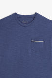 T-SHIRT SLUB CON TASCHINO BLU JEANS - Sonnybono