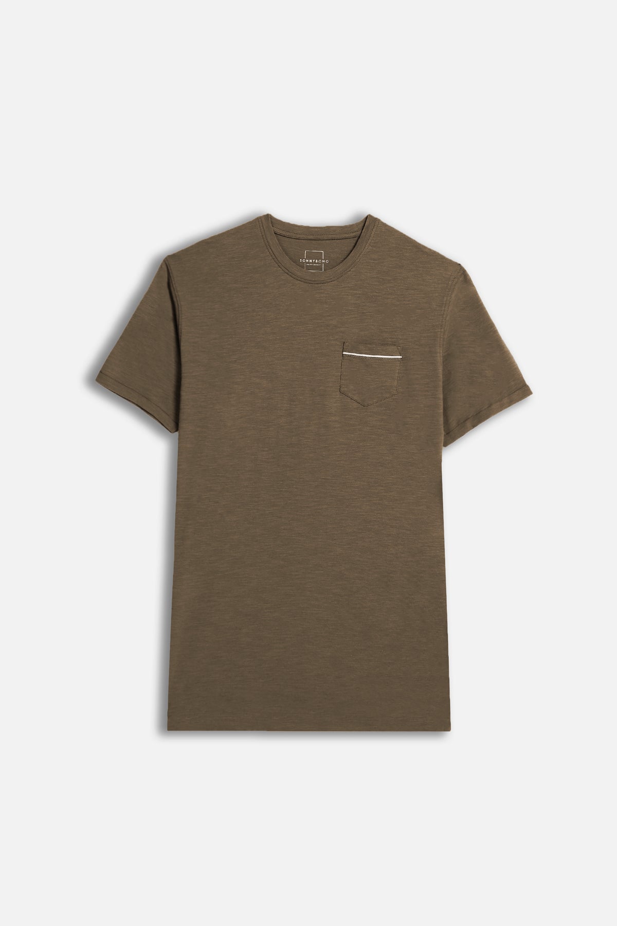 T-SHIRT SLUB CON TASCHINO FANGO - Sonnybono