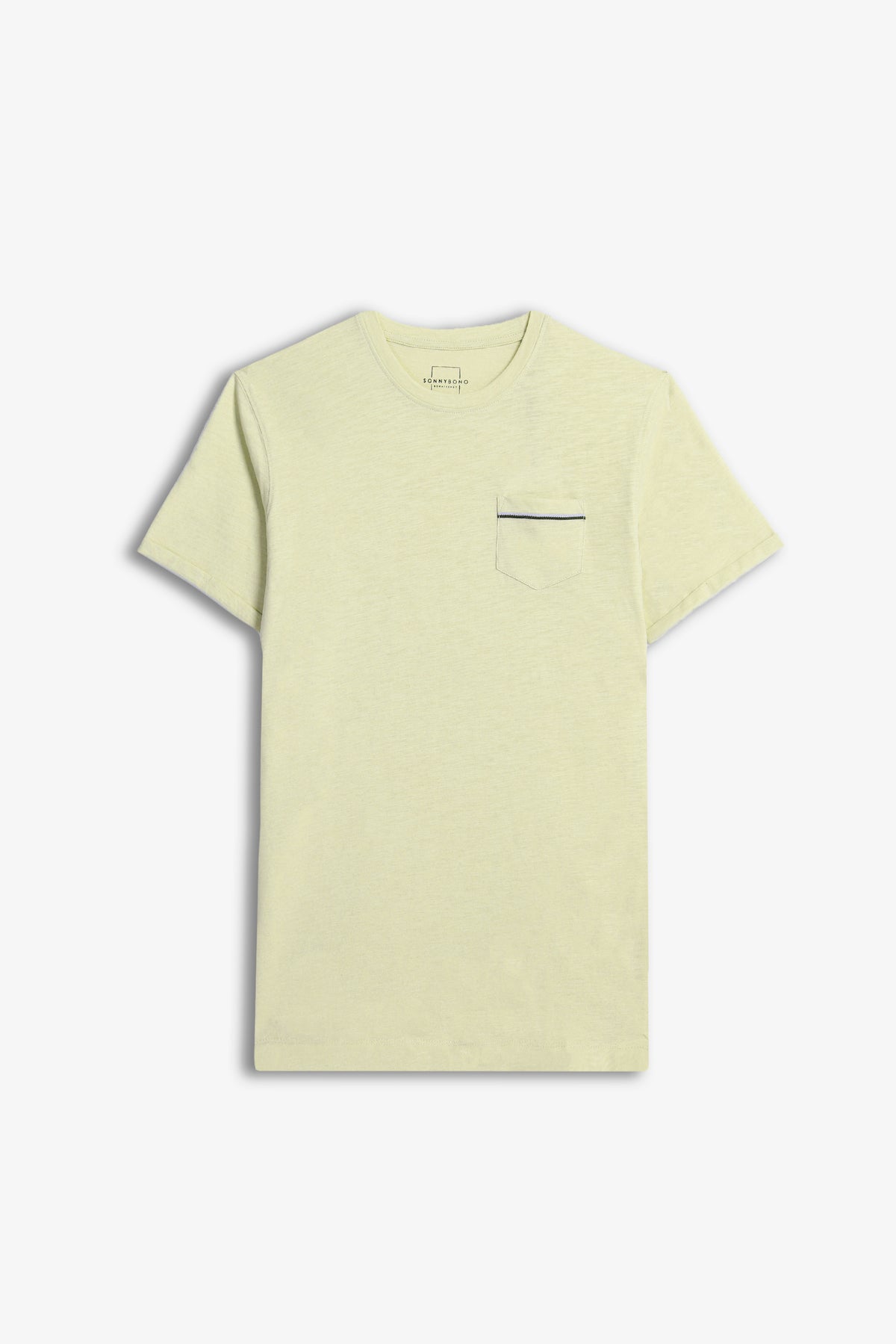 T-SHIRT SLUB CON TASCHINO GIALLO CHIARO - Sonnybono