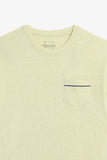 T-SHIRT SLUB CON TASCHINO GIALLO CHIARO - Sonnybono