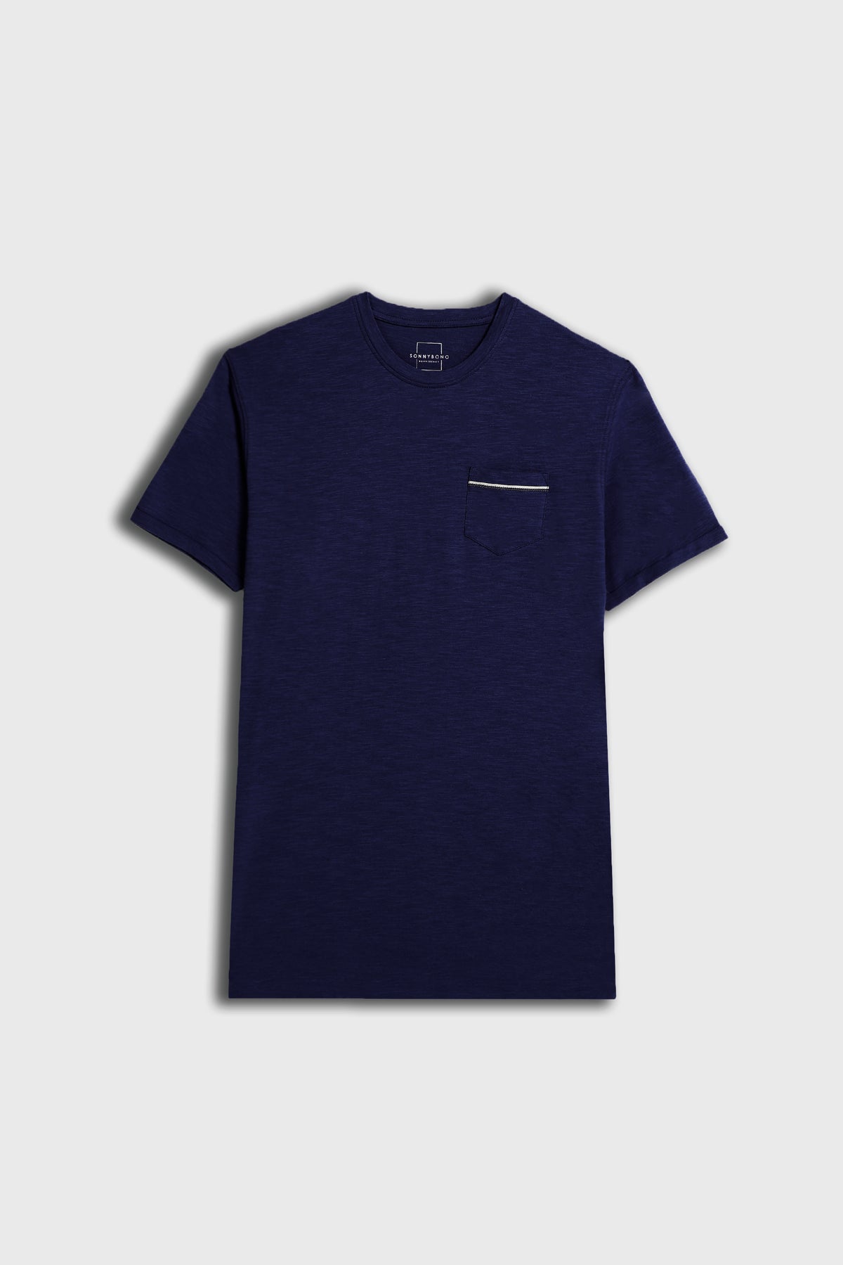 T-SHIRT SLUB CON TASCHINO INDACO - Sonnybono