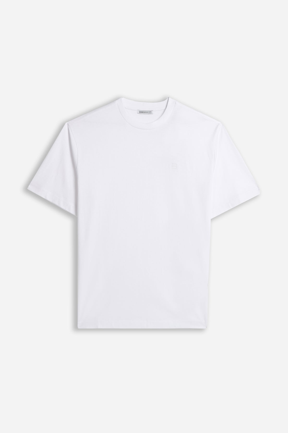T-SHIRT GIROCOLLO BASIC CON DETTAGLIO BIANCO