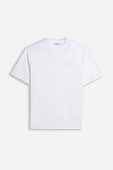 T-SHIRT GIROCOLLO BASIC CON DETTAGLIO BIANCO