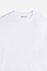 T-SHIRT GIROCOLLO BASIC CON DETTAGLIO BIANCO