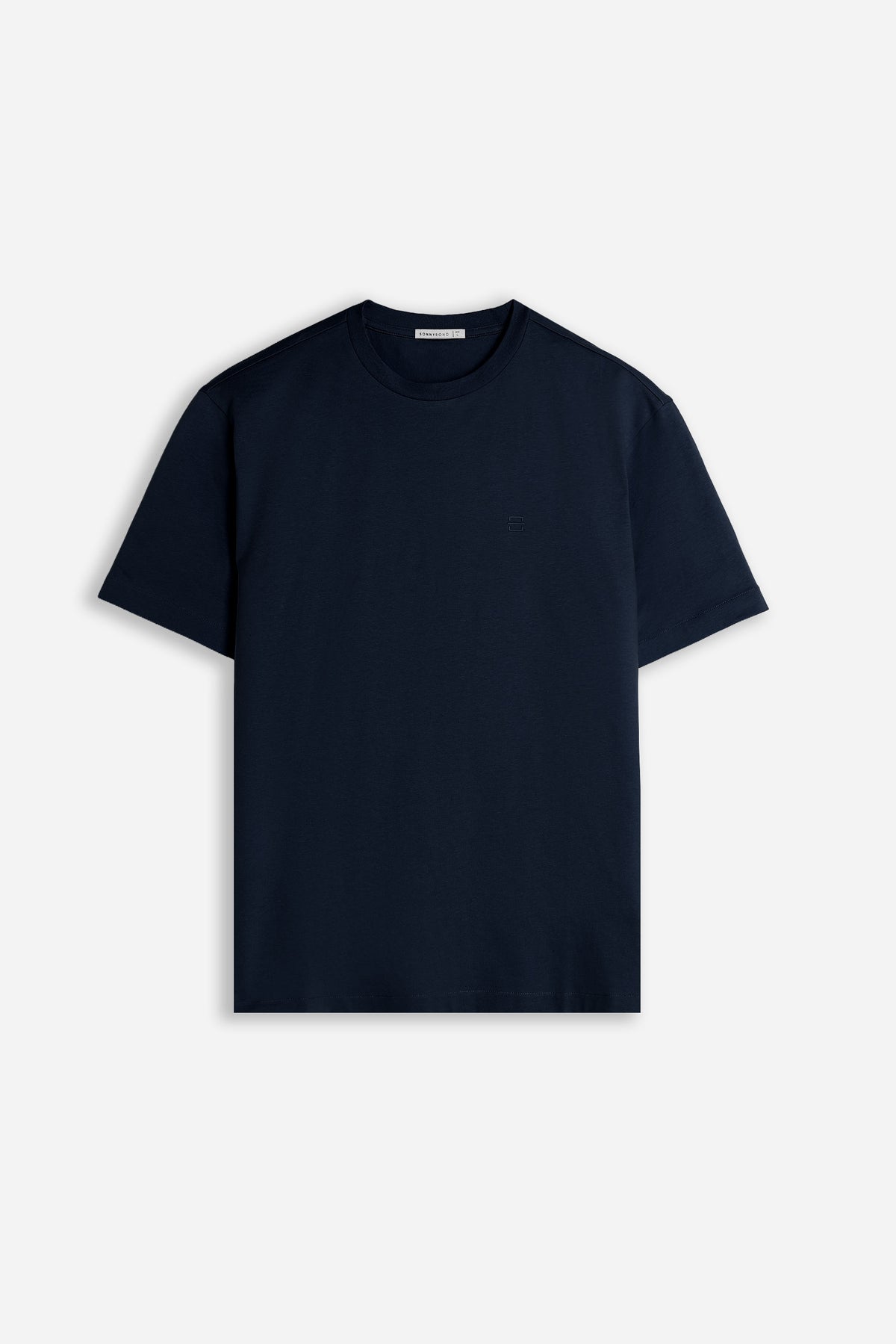 T-SHIRT GIROCOLLO BASIC CON DETTAGLIO BLEU