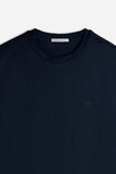 T-SHIRT GIROCOLLO BASIC CON DETTAGLIO BLEU