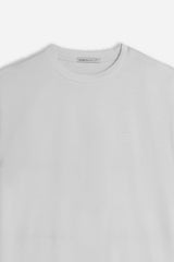 T-SHIRT GIROCOLLO BASIC CON DETTAGLIO GRIGIO GHIACCIO