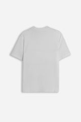 T-SHIRT GIROCOLLO BASIC CON DETTAGLIO GRIGIO GHIACCIO