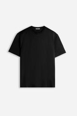 T-SHIRT GIROCOLLO BASIC CON DETTAGLIO NERO