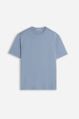 T-SHIRT GIROCOLLO BASIC CON DETTAGLIO POLVERE