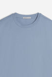 T-SHIRT GIROCOLLO BASIC CON DETTAGLIO POLVERE