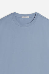 T-SHIRT GIROCOLLO BASIC CON DETTAGLIO POLVERE