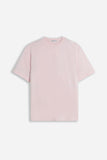 T-SHIRT GIROCOLLO BASIC CON DETTAGLIO ROSA