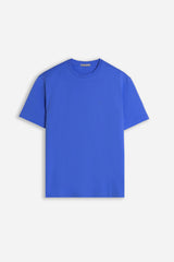 T-SHIRT GIROCOLLO BASIC CON DETTAGLIO ROYAL