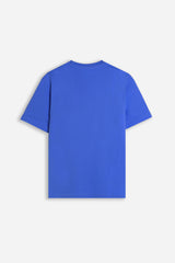 T-SHIRT GIROCOLLO BASIC CON DETTAGLIO ROYAL