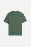 T-SHIRT GIROCOLLO BASIC CON DETTAGLIO VERDE MILITARE