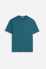 T-SHIRT GIROCOLLO BASIC CON DETTAGLIO VERDONE
