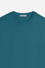 T-SHIRT GIROCOLLO BASIC CON DETTAGLIO VERDONE
