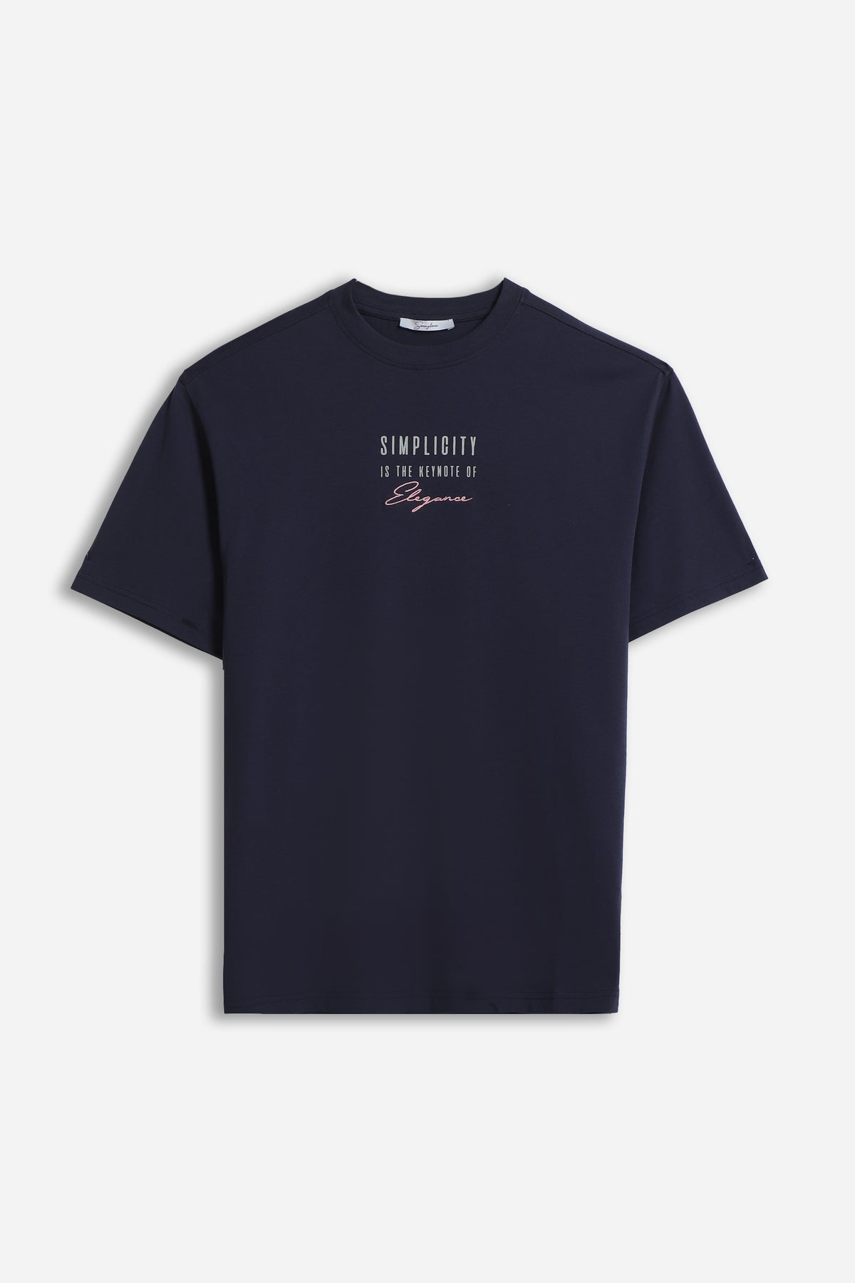 T-SHIRT CON STAMPA E RICAMO BLEU