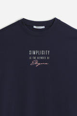 T-SHIRT CON STAMPA E RICAMO BLEU