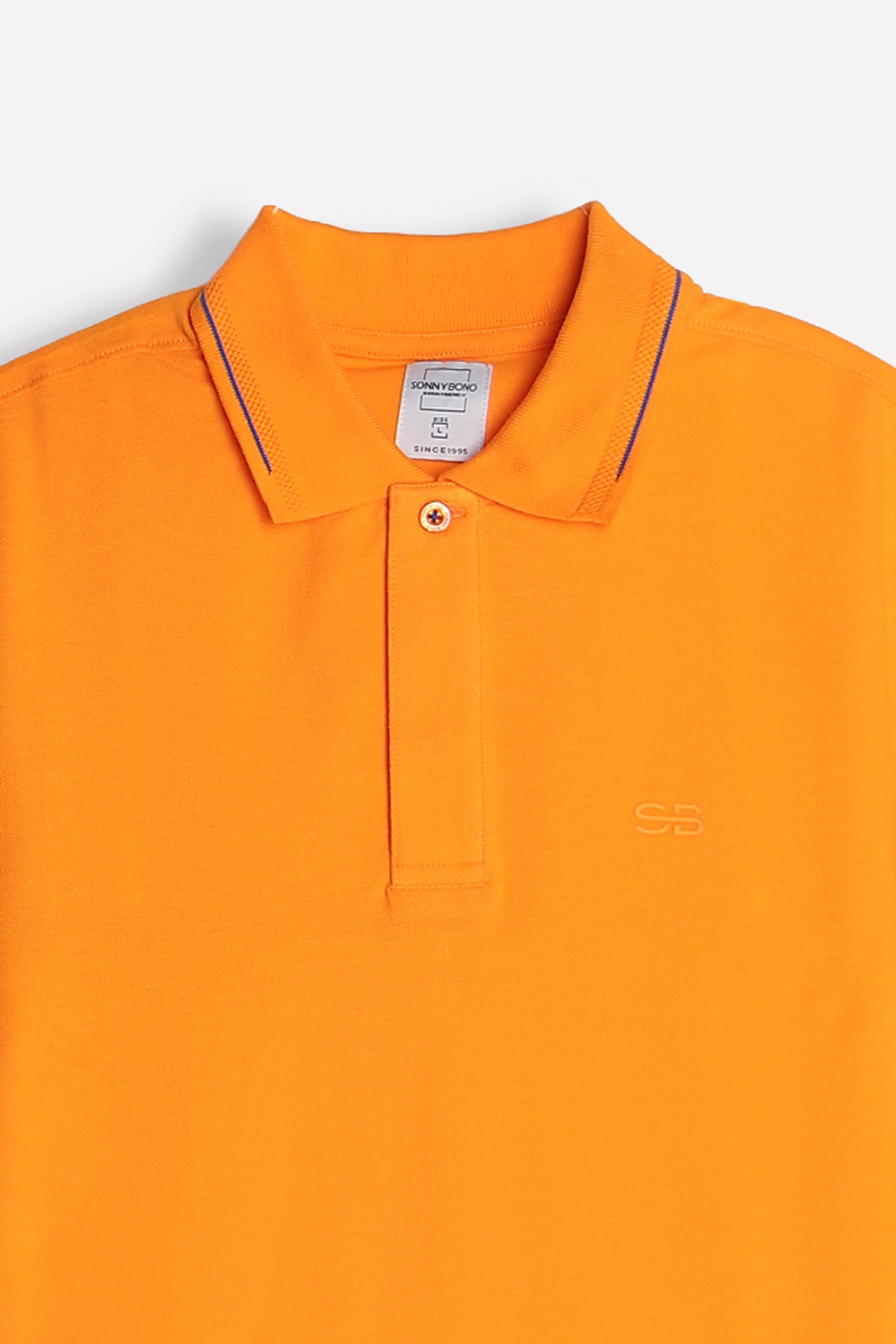 POLO IN PIQUET STRETCH ARANCIO 