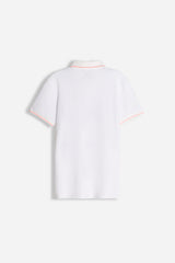 POLO IN PIQUET STRETCH BIANCO