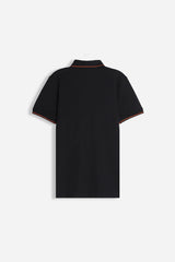 POLO IN PIQUET STRETCH NERO