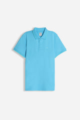 POLO IN PIQUET STRETCH TURCHESE