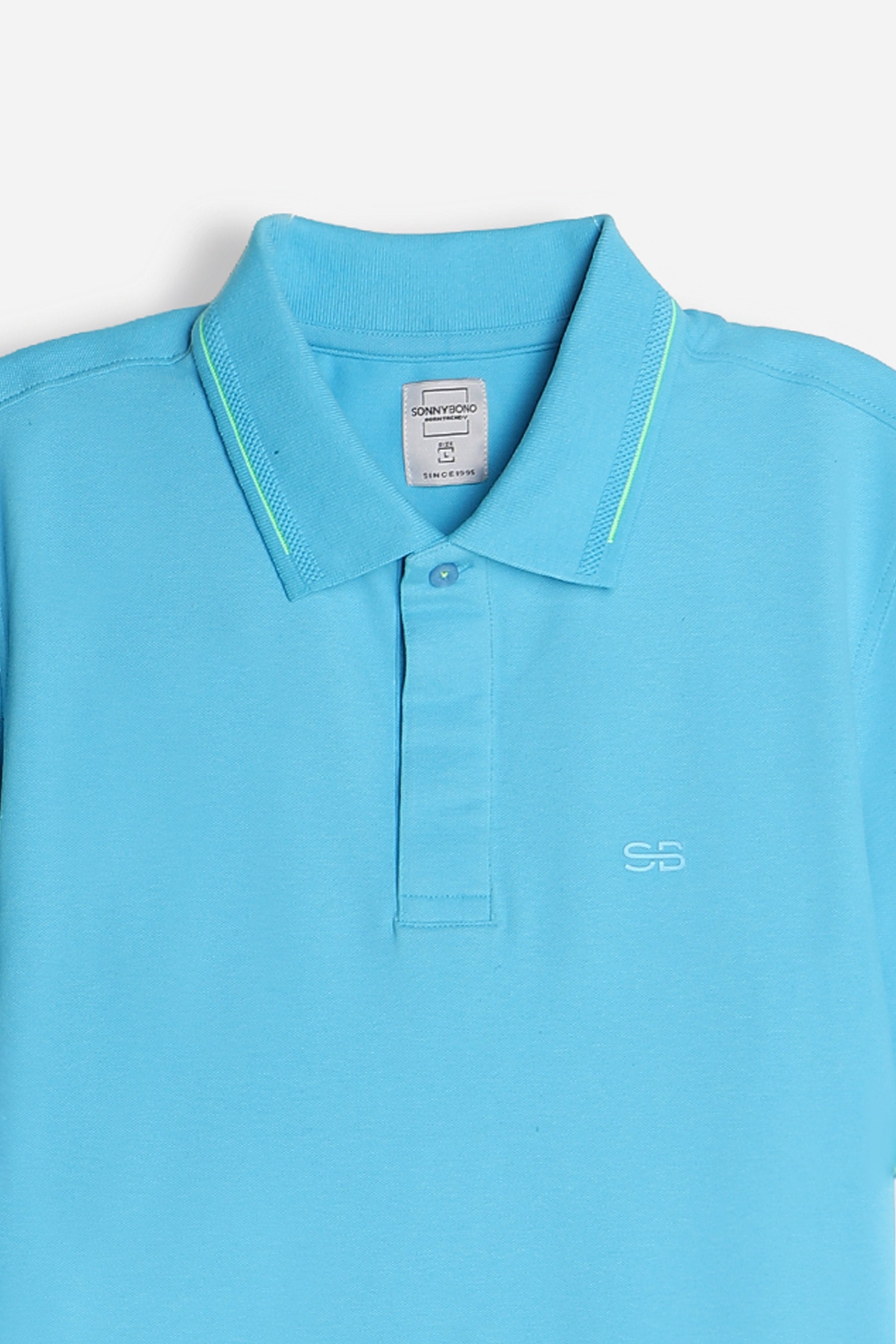 POLO IN PIQUET STRETCH TURCHESE