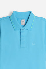 POLO IN PIQUET STRETCH TURCHESE