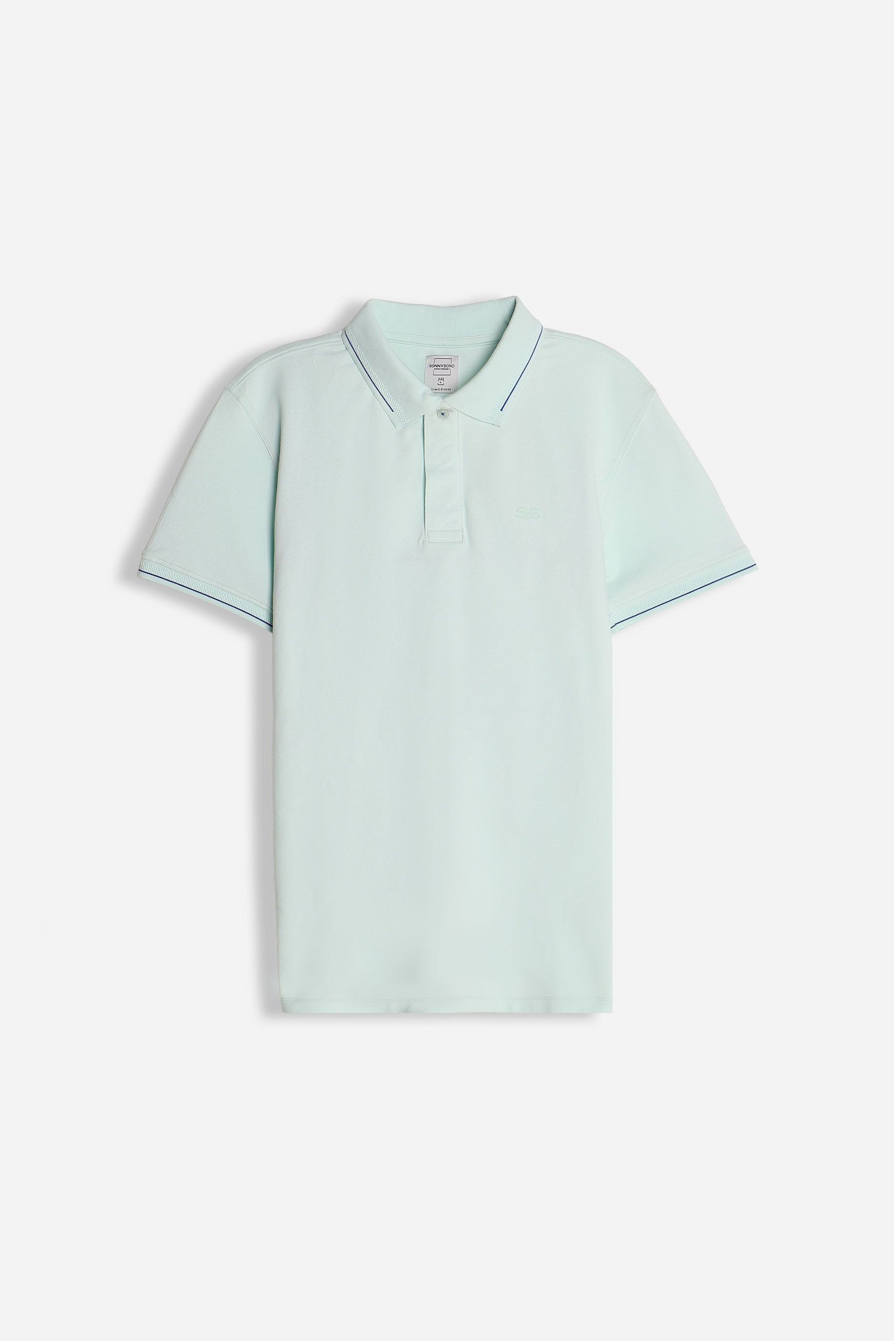 POLO IN PIQUET STRETCH VERDE ACQUA