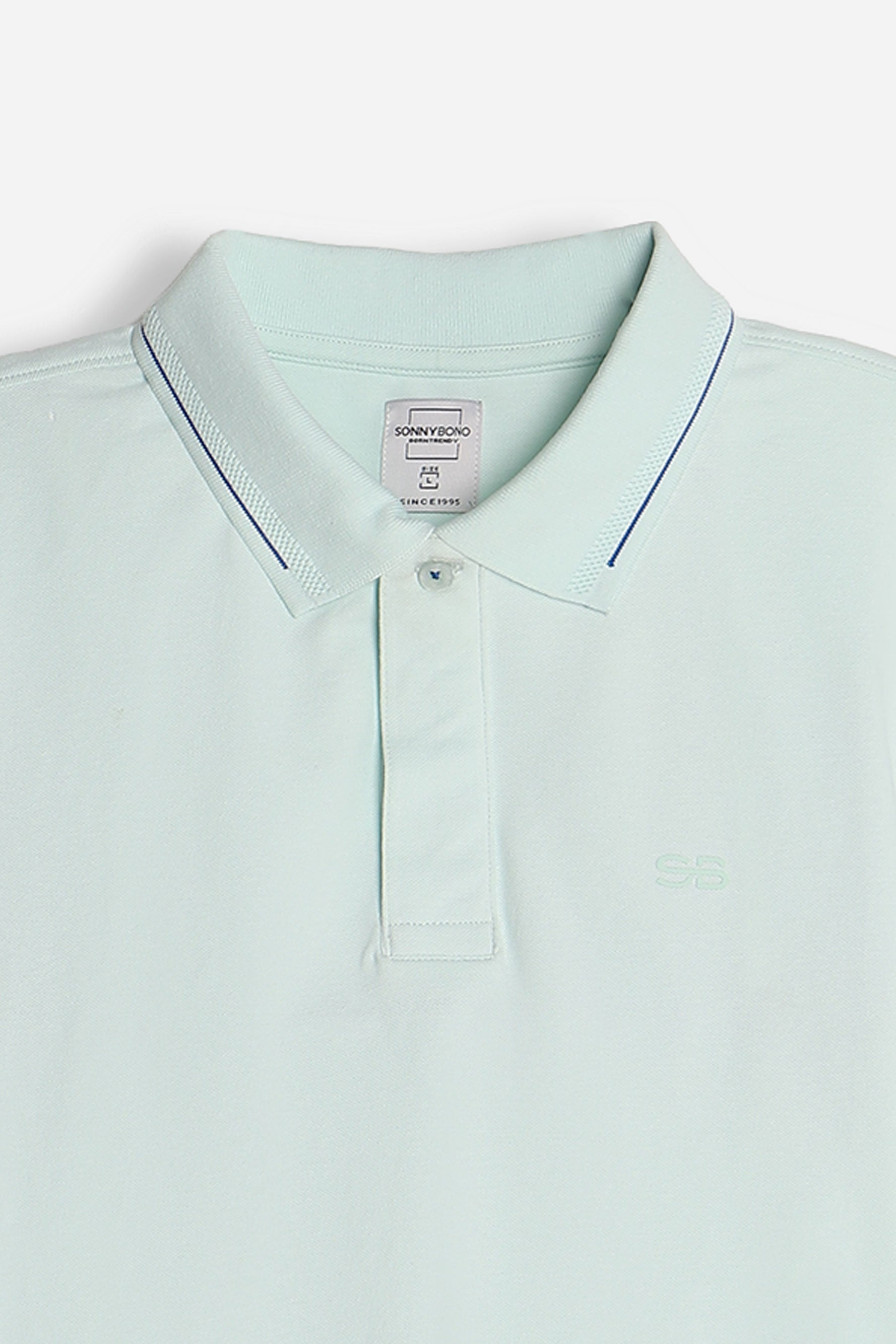 POLO IN PIQUET STRETCH VERDE ACQUA