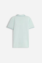 POLO IN PIQUET STRETCH VERDE ACQUA
