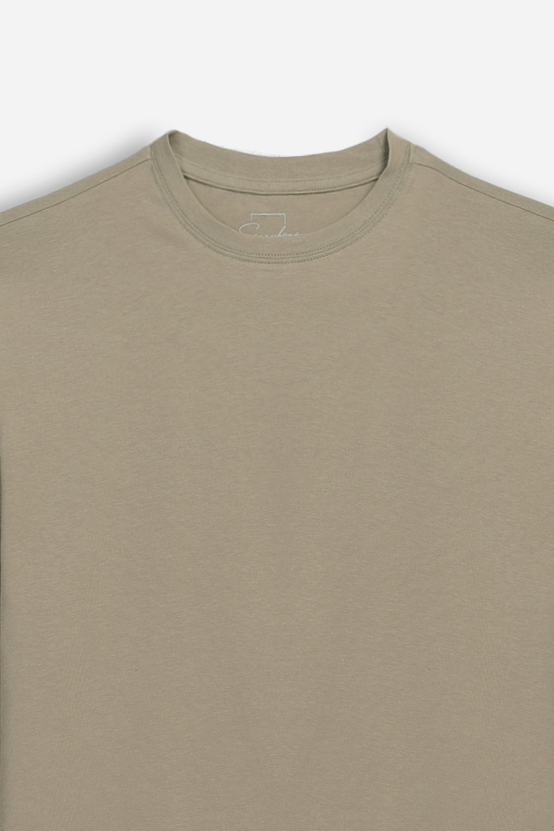 TS-TSHIRT GIROCOLLO MANICA LUNGA TORTORA