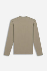 TS-TSHIRT GIROCOLLO MANICA LUNGA TORTORA