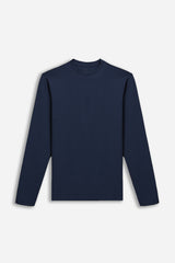 TS-TSHIRT GIROCOLLO MANICA LUNGA BLEU