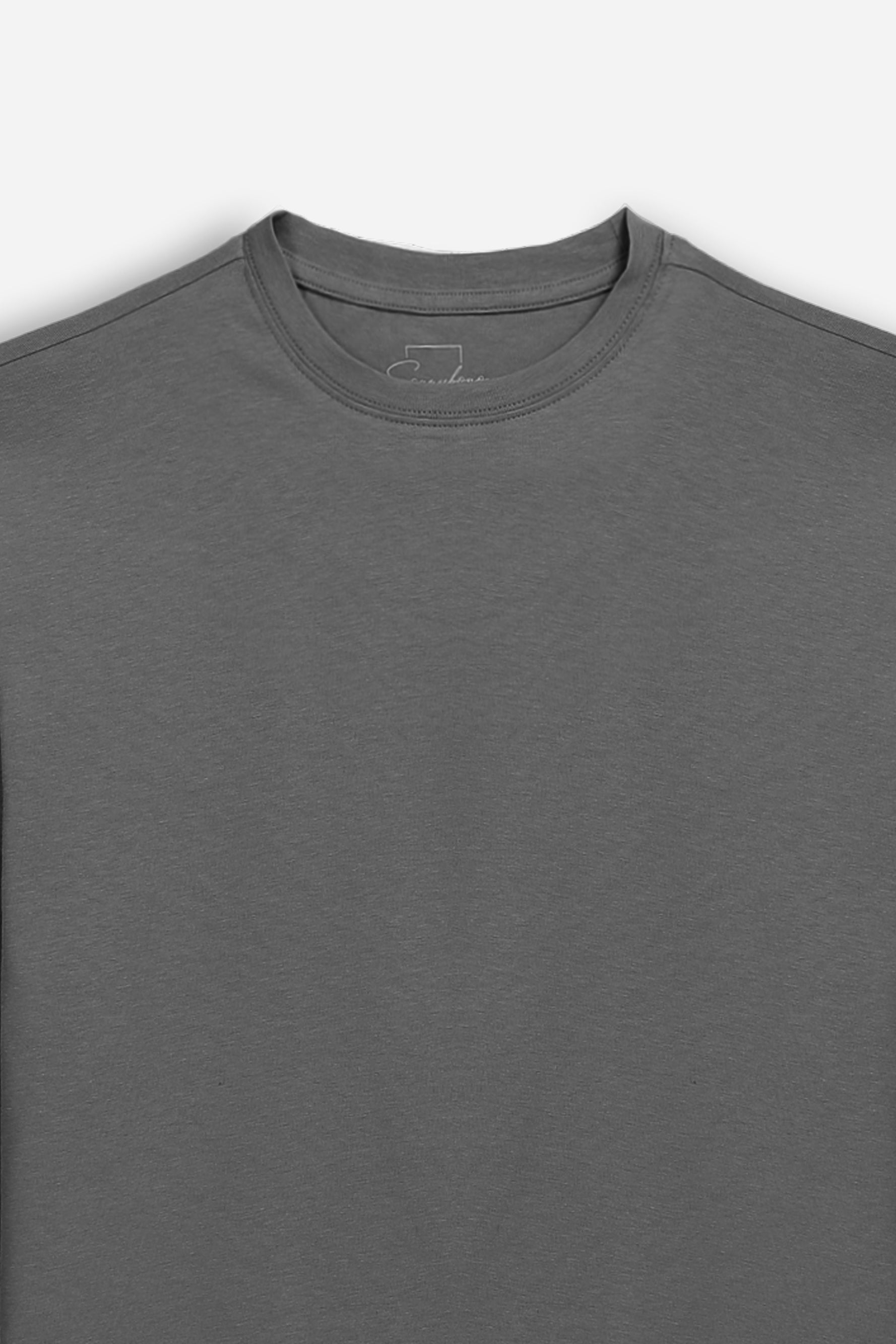 TS-TSHIRT GIROCOLLO MANICA LUNGA GRIGIO SCURO