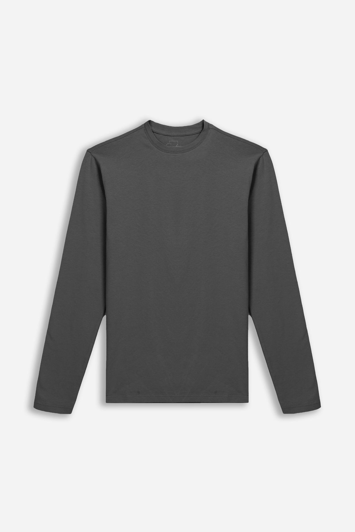 T-SHIRT STRETCH GIROCOLLO MANICA LUNGA ANTRACITE
