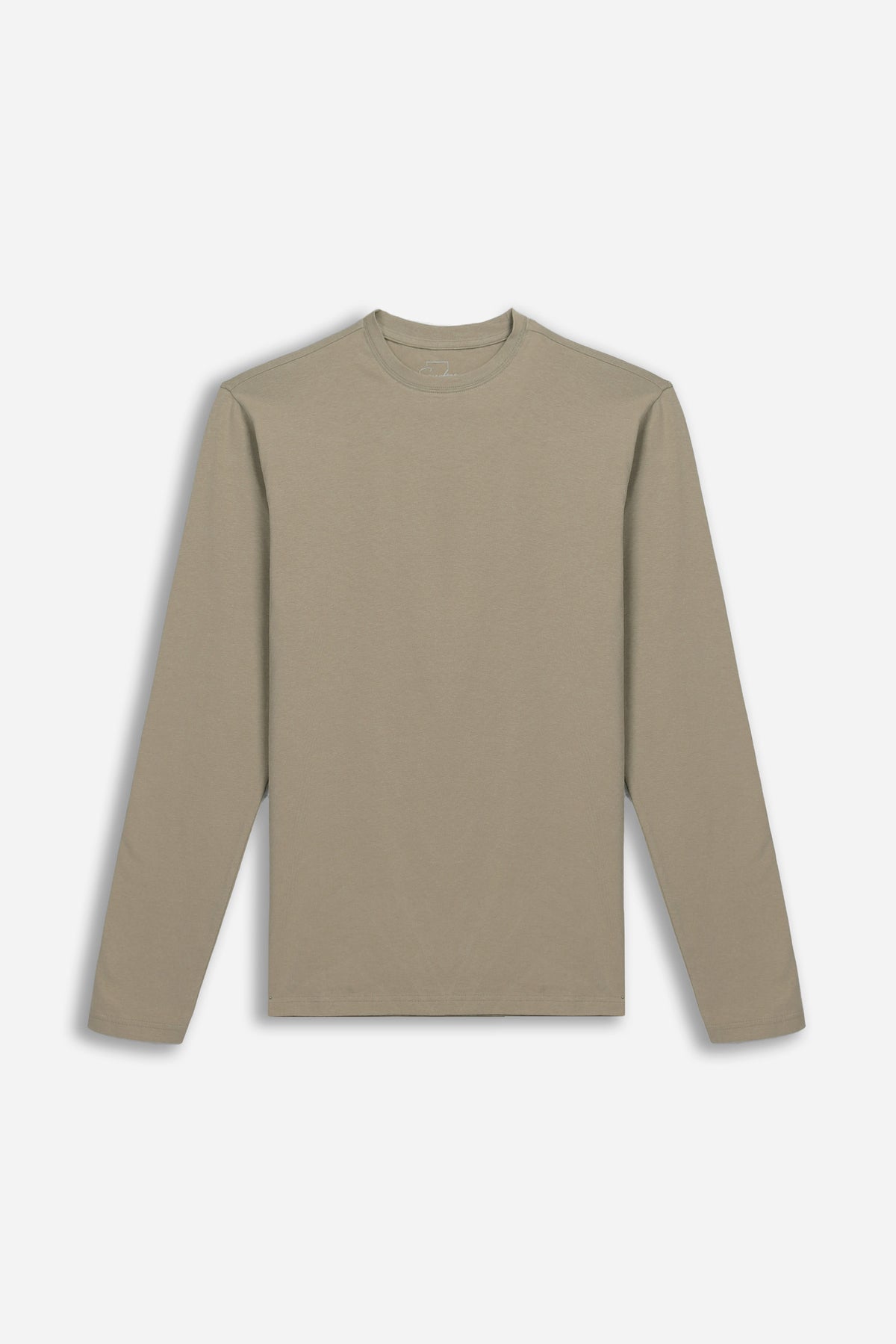 T-SHIRT STRETCH GIROCOLLO MANICA LUNGA TORTORA