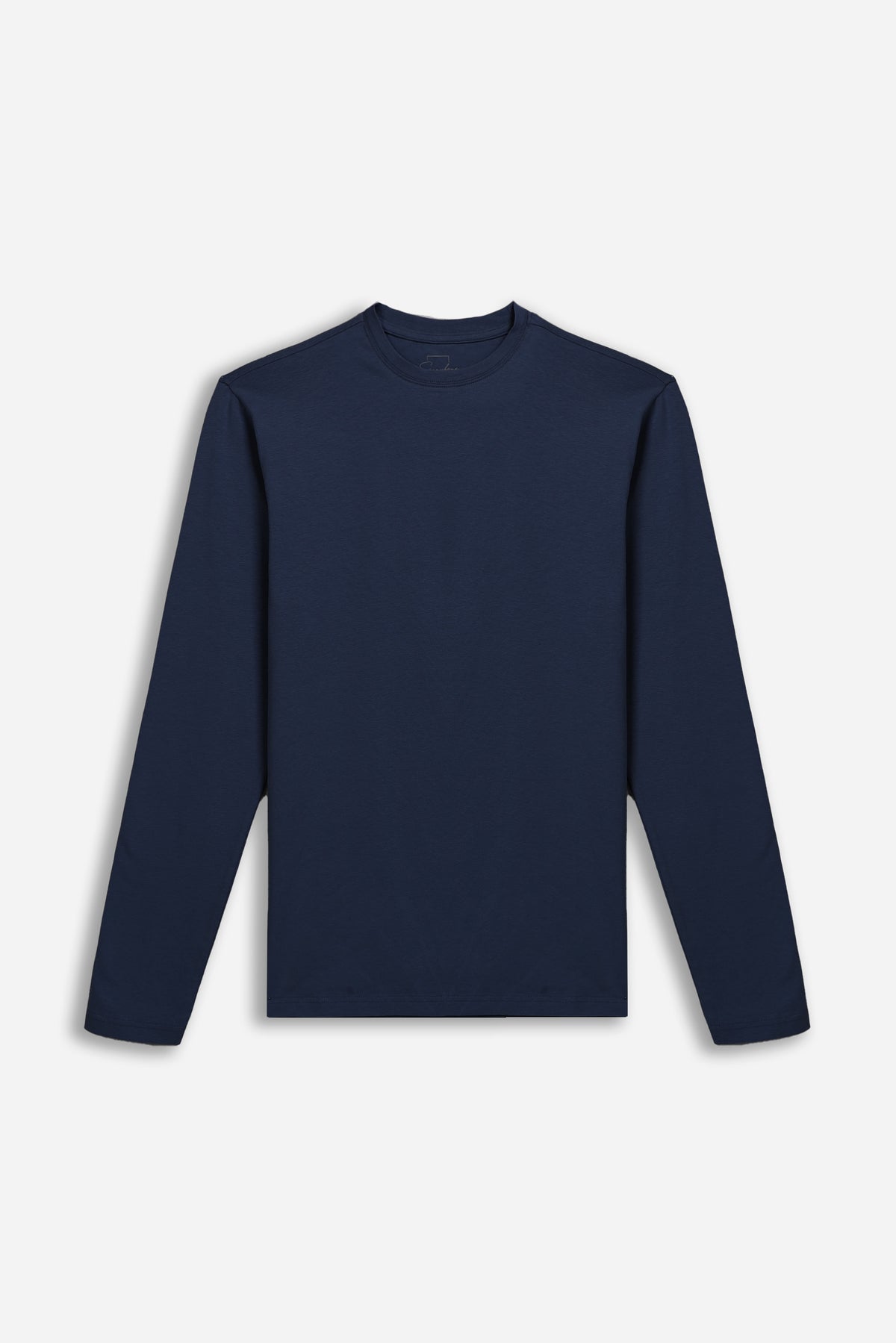 T-SHIRT STRETCH GIROCOLLO MANICA LUNGA BLEU