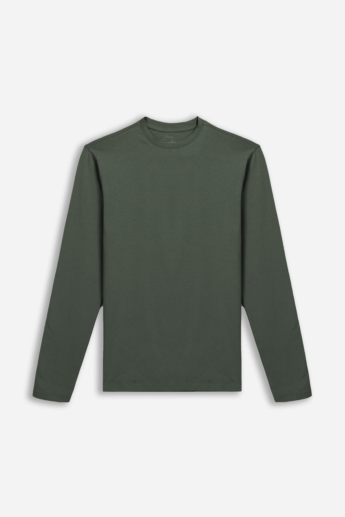 T-SHIRT STRETCH GIROCOLLO MANICA LUNGA VERDE MILITARE