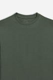 T-SHIRT STRETCH GIROCOLLO MANICA LUNGA VERDE MILITARE