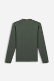 T-SHIRT STRETCH GIROCOLLO MANICA LUNGA VERDE MILITARE