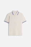 POLO IN PIQUET BASIC BEIGE CHIARO