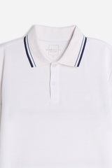 POLO IN PIQUET BASIC BIANCO