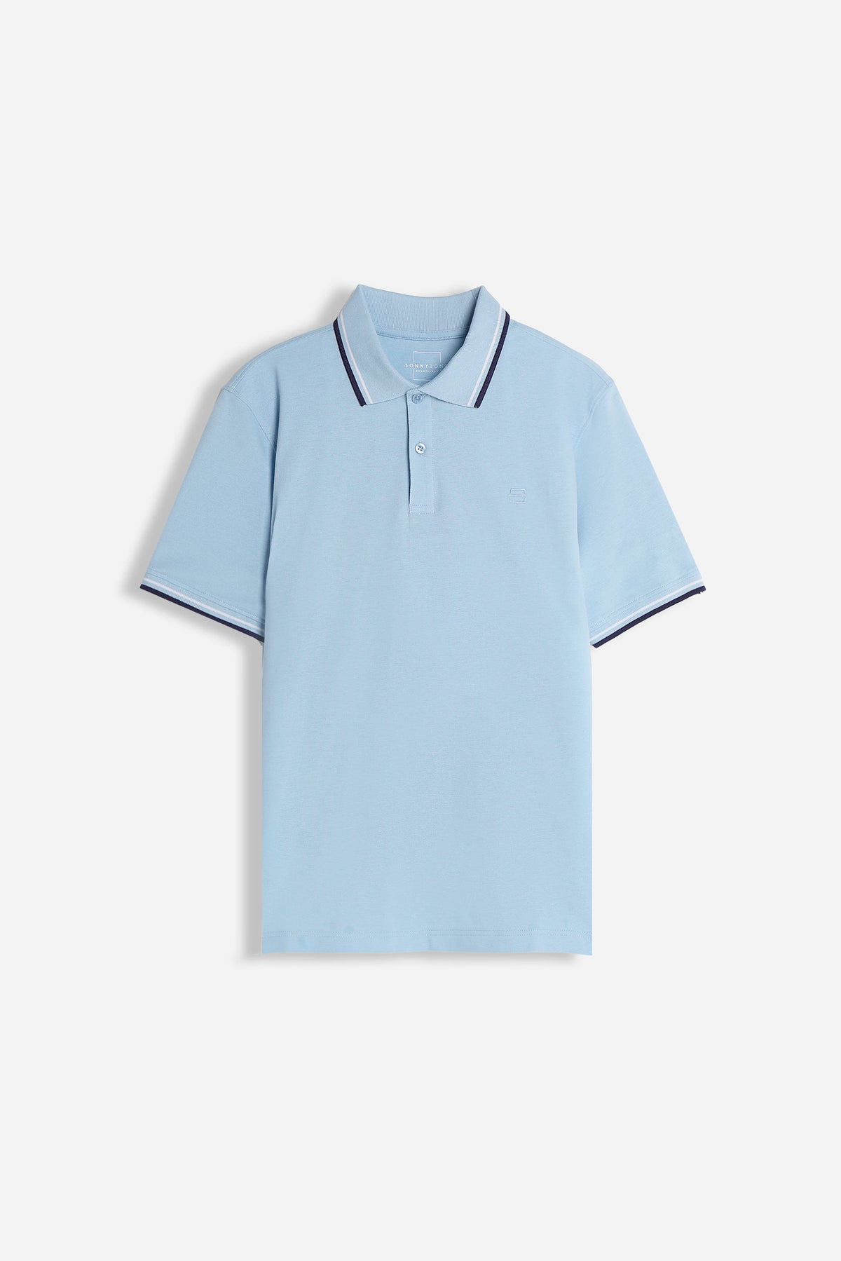 POLO IN PIQUET BASIC CELESTE